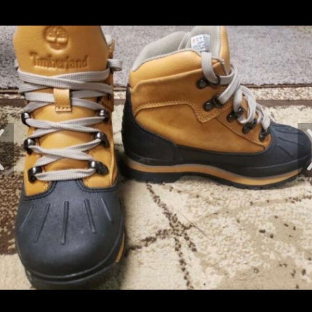 Timberland Boys' Euro Hiker Shell Toe Boots Wheat 7
